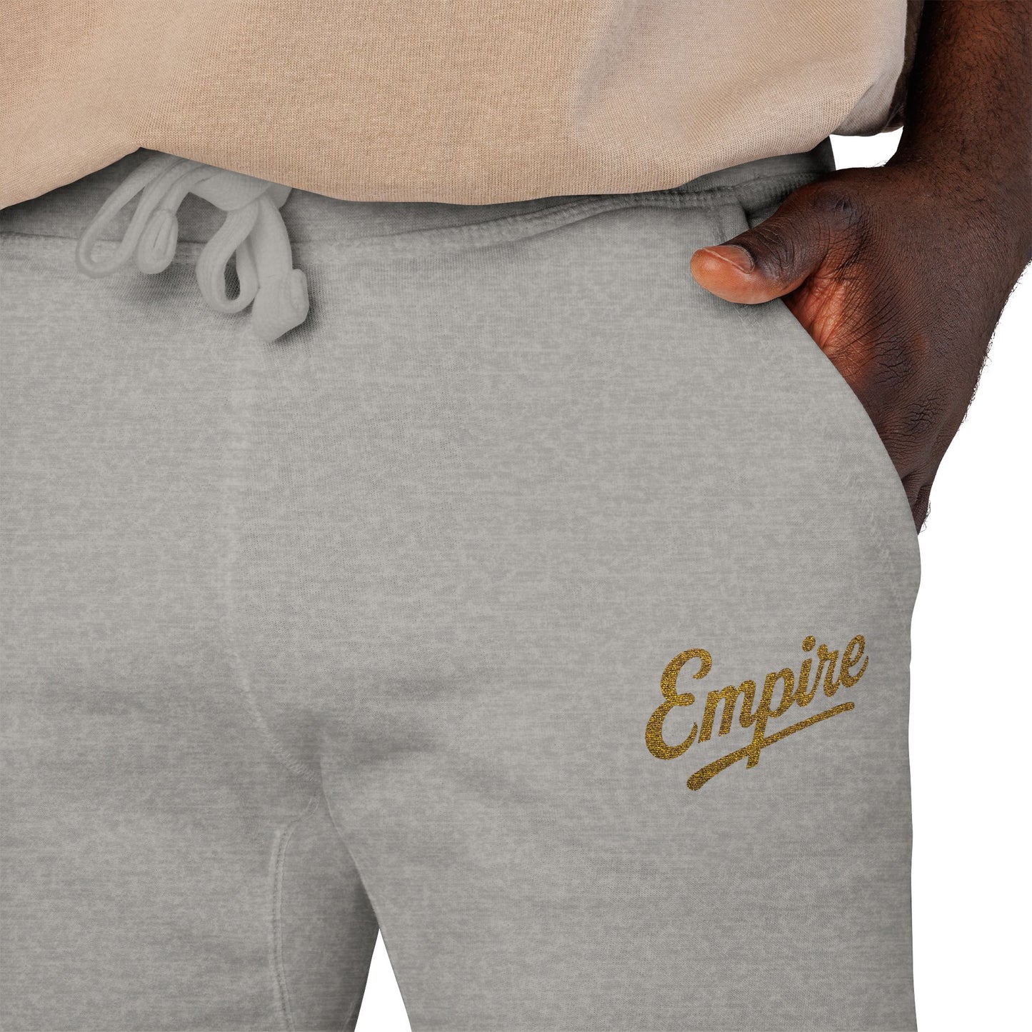 EMPIRE Unisex Fleece Sweatpants with Embroidered Design