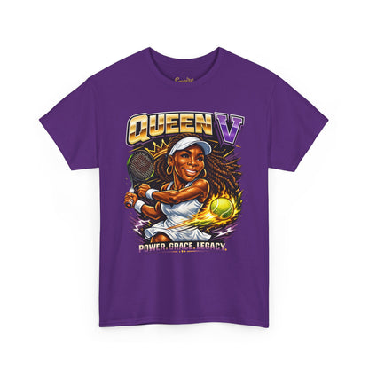 Queen V Tennis Tee — "Queen V" Venus Williams Tribute Shirt
