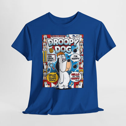 Droopy Dog Comic Tee — Retro Cartoon Graphic T-Shirt