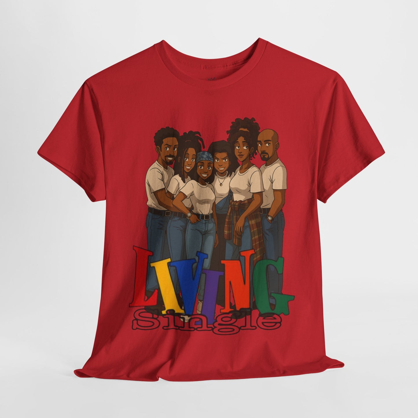 Living Single Unisex Heavy Cotton Tee - Nostalgic TV Show T-Shirt for Fans