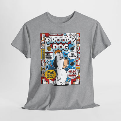 Droopy Dog Comic Tee — Retro Cartoon Graphic T-Shirt