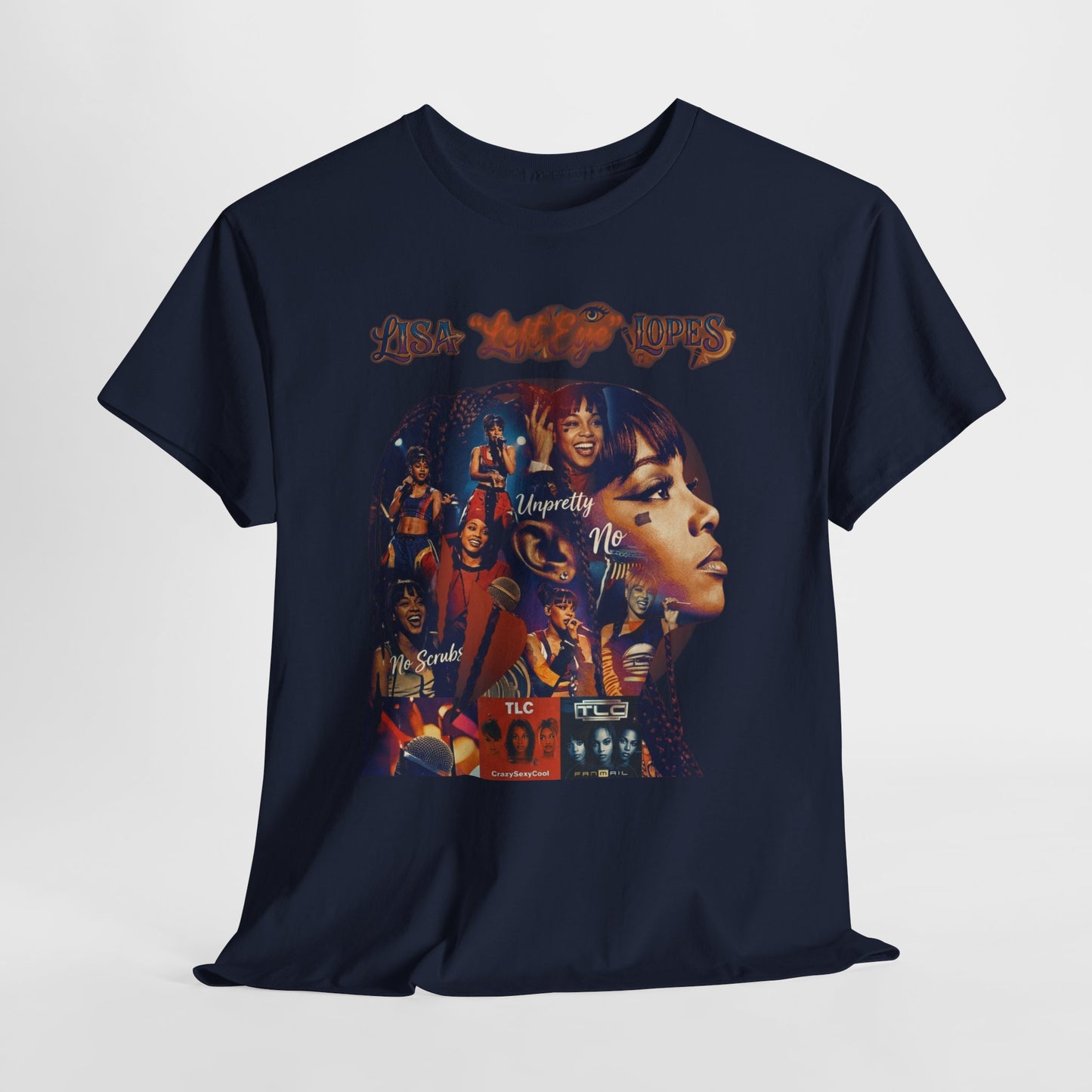 Lisa 'Left Eye' Lopes Tribute T-Shirt — Retro Collage Hip-Hop Tee