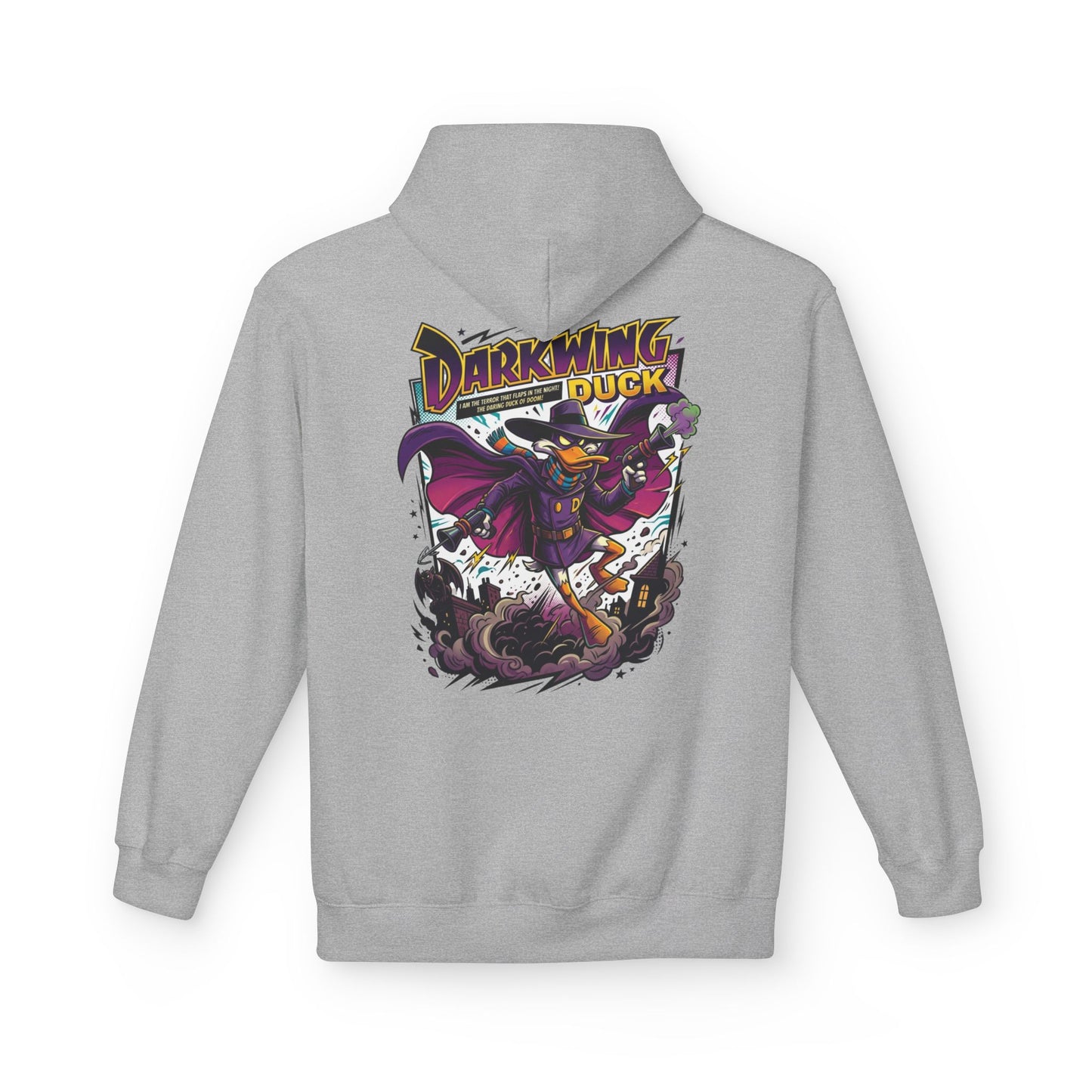 Retro Darkwing Duck Graphic Hoodie | 90s Cartoon Nostalgia