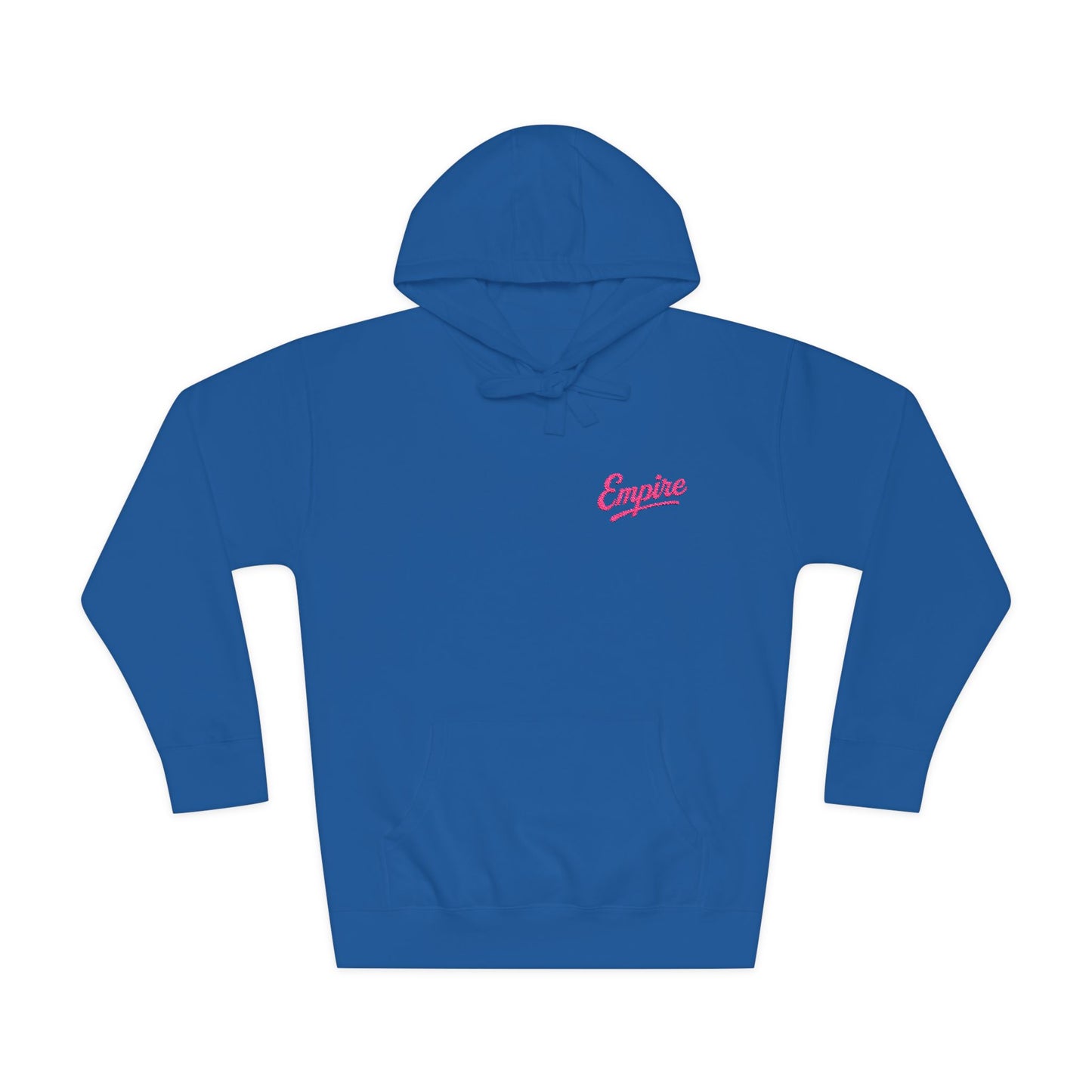 Empire Signature Embroidered Hoodie — Minimal Fleece with Pink 'Empire' Logo