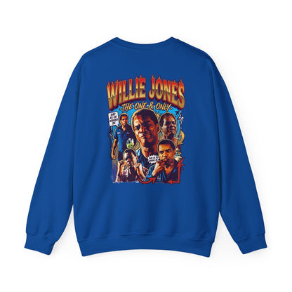 Willie Jones Graphic Crewneck Sweatshirt — Retro Soul Portrait Pullover