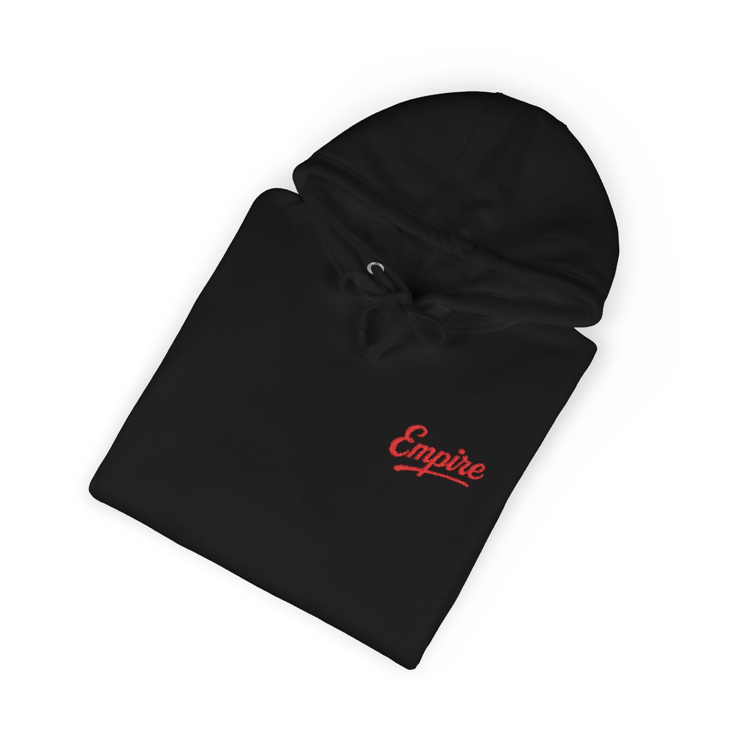 Empire Signature Embroidered Hoodie — Minimal Fleece with Red 'Empire' Logo