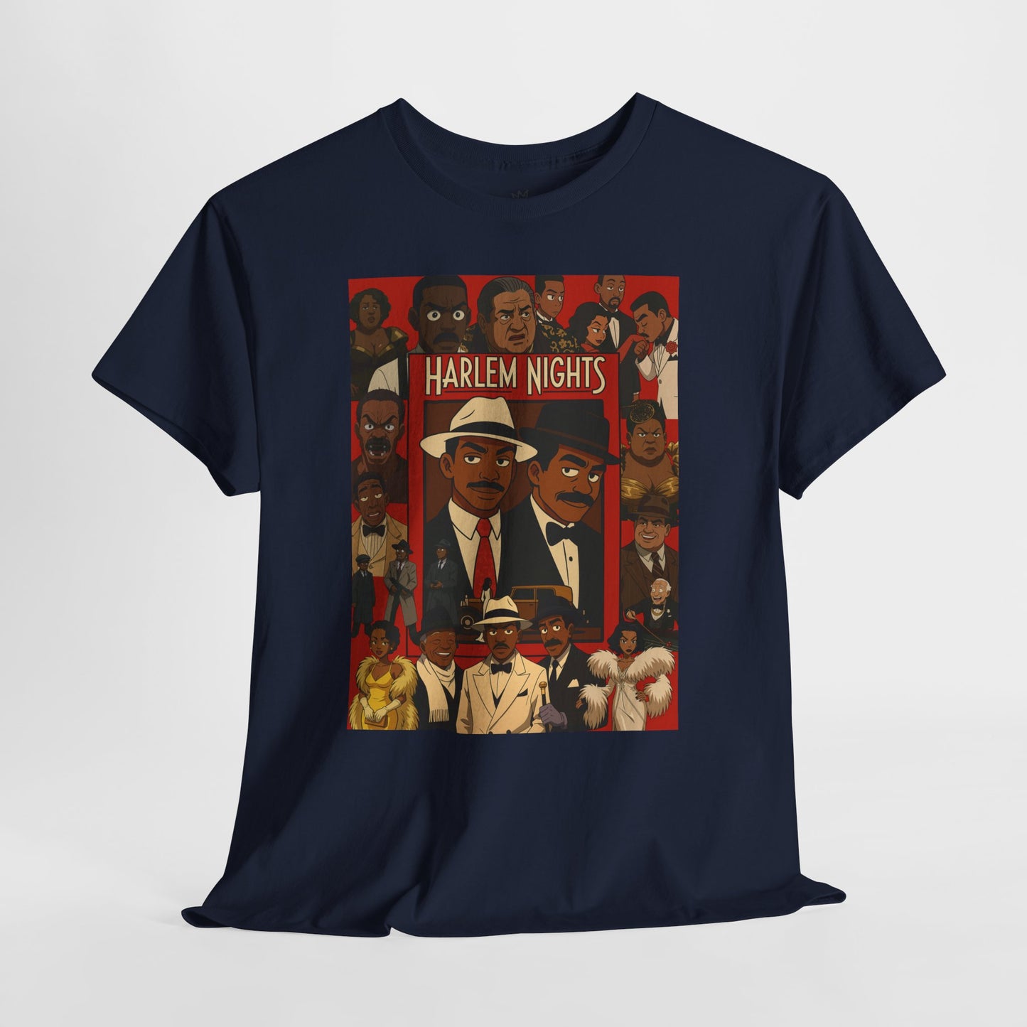 Harlem Nights Unisex Heavy Cotton Tee - Vintage Style Graphic T-Shirt for Movie Lovers