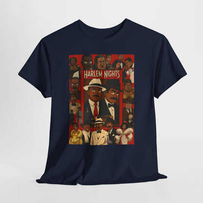 Harlem Nights Unisex Heavy Cotton Tee - Vintage Style Graphic T-Shirt for Movie Lovers