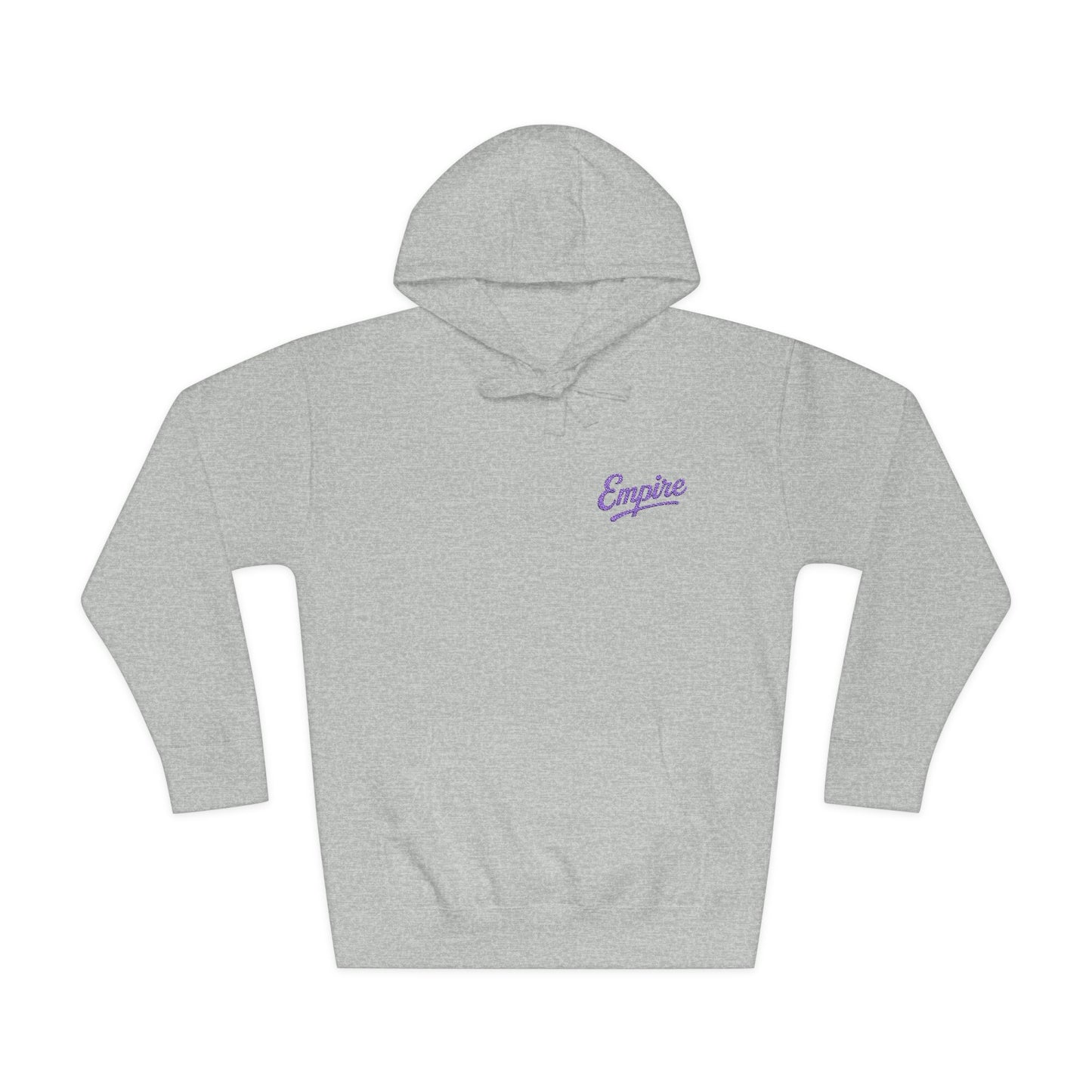 Empire Signature Embroidered Hoodie — Minimal Fleece with Purple 'Empire' Logo