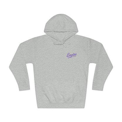 Empire Signature Embroidered Hoodie — Minimal Fleece with Purple 'Empire' Logo