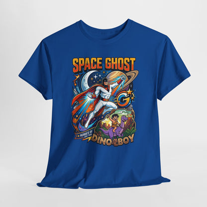 Space Ghost Dino-Boy Tee — Retro Astronaut Dinosaur Graphic T-Shirt
