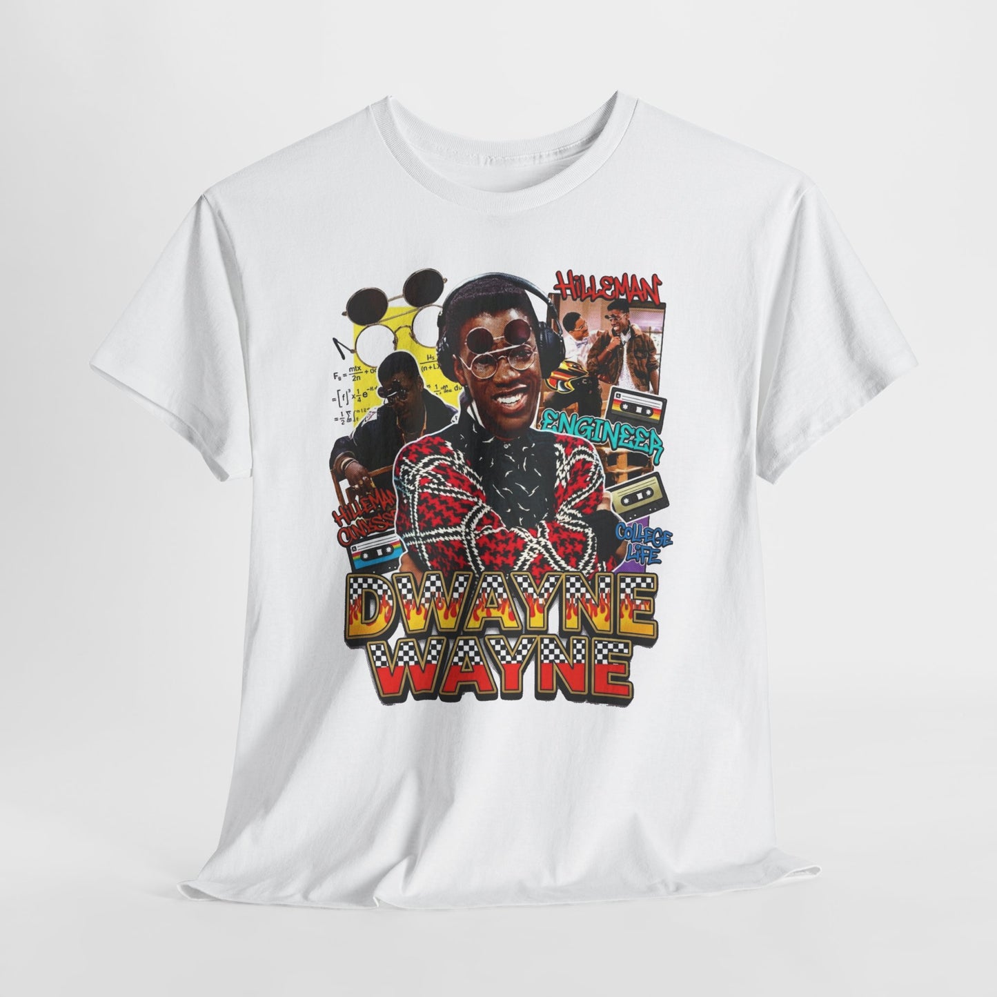 Retro A Different World Collage Graphic Tee — Dwayne Wayne Tribute Design