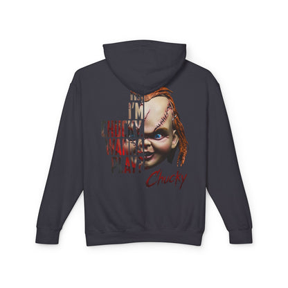 Chucky Hoodie - "Hi, I'm Chucky. Wanna Play?" Horror Movie Pullover