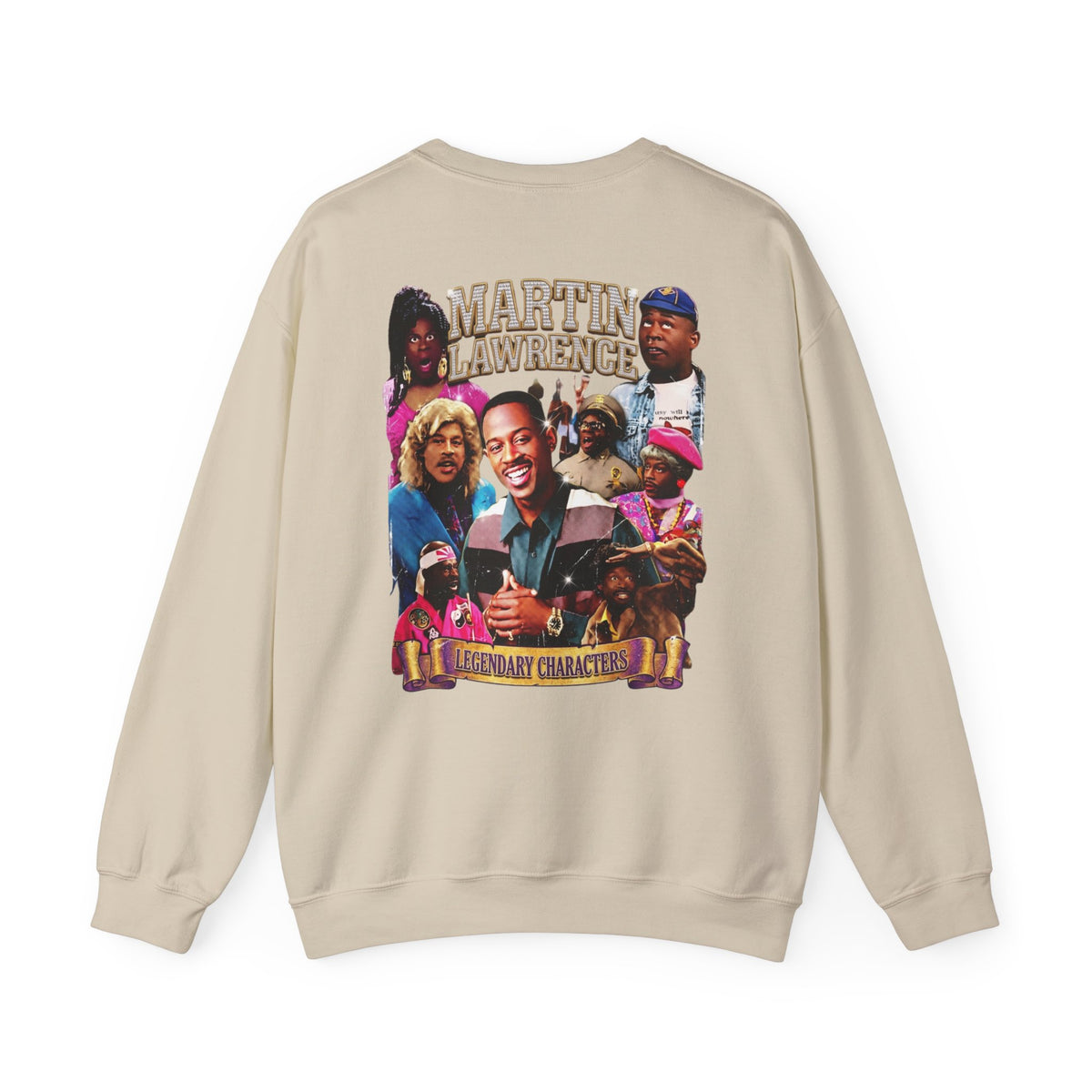 Martin Crewneck Sweatshirt — 'Legendary Characters' Retro TV Cast Graphic