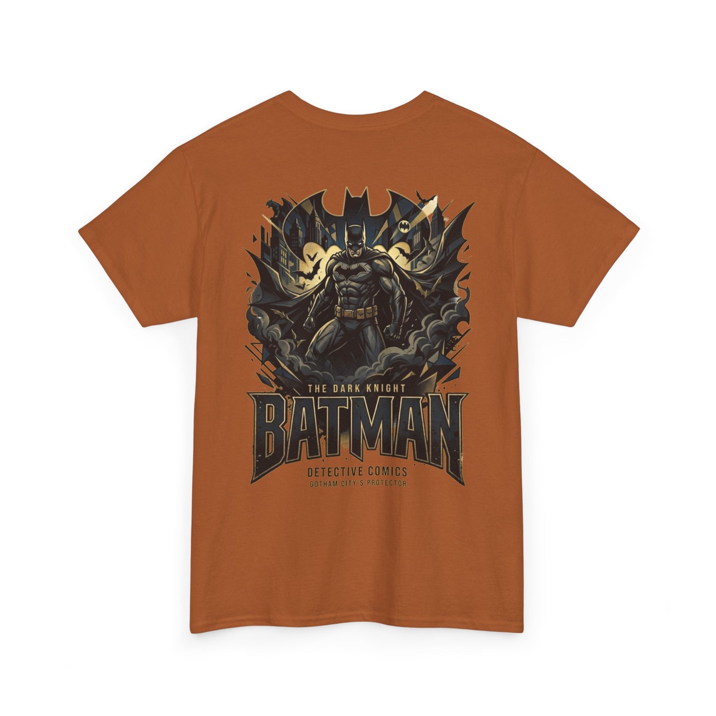 Batman Graphic Tee — Retro Logo & Dark Knight Back Print