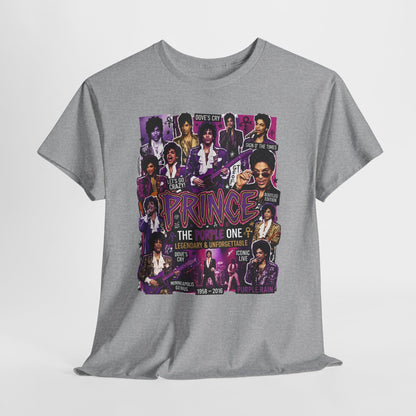 Prince Tribute T-Shirt – 'Prince The One' Collage Graphic Tee