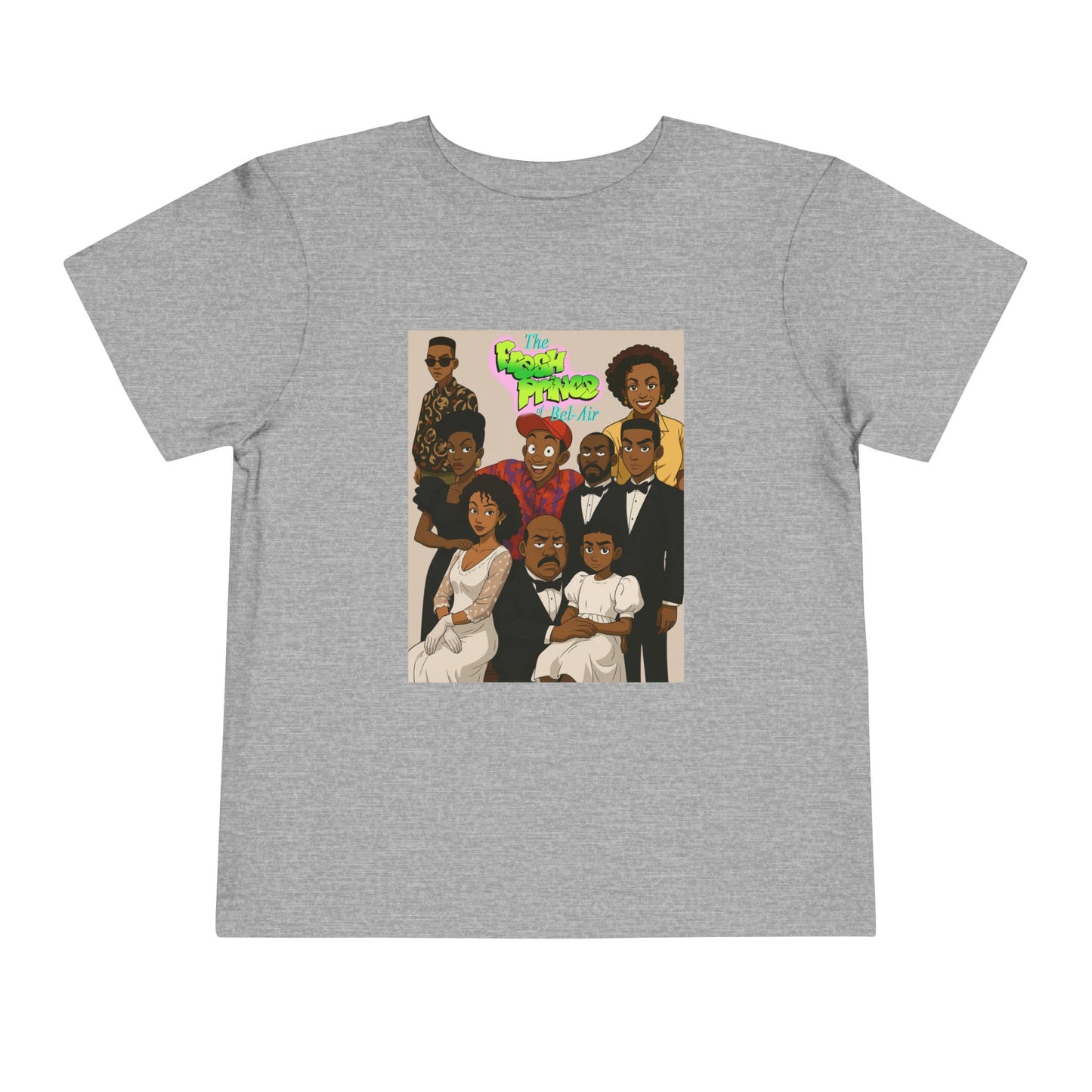 Cool Fresh Prince Cartoon Family Toddler Tee, Fun Kids T-Shirt, Unique Gift for Birthdays, Family Reunion, Playdate Outfit, Everyday Wear