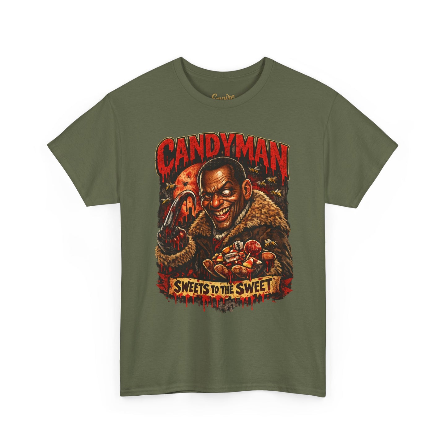 Horror Movie Candyman Graphic Tee — "Sweets to the Sweet" Retro Poster T-Shirt