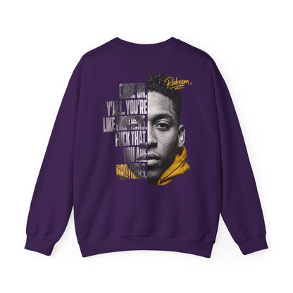 Raheem "Juice" Graphic Sweatshirt – 'Come On Y'all, You're Like Brothers' Portrait Crewneck