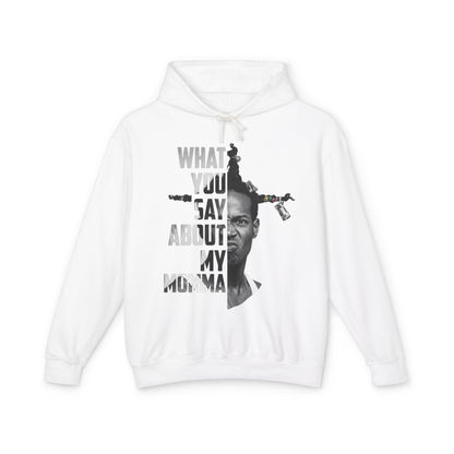 Loc Dog Graphic Hoodie — "What You Say About My Momma" Bold Portrait Pullover