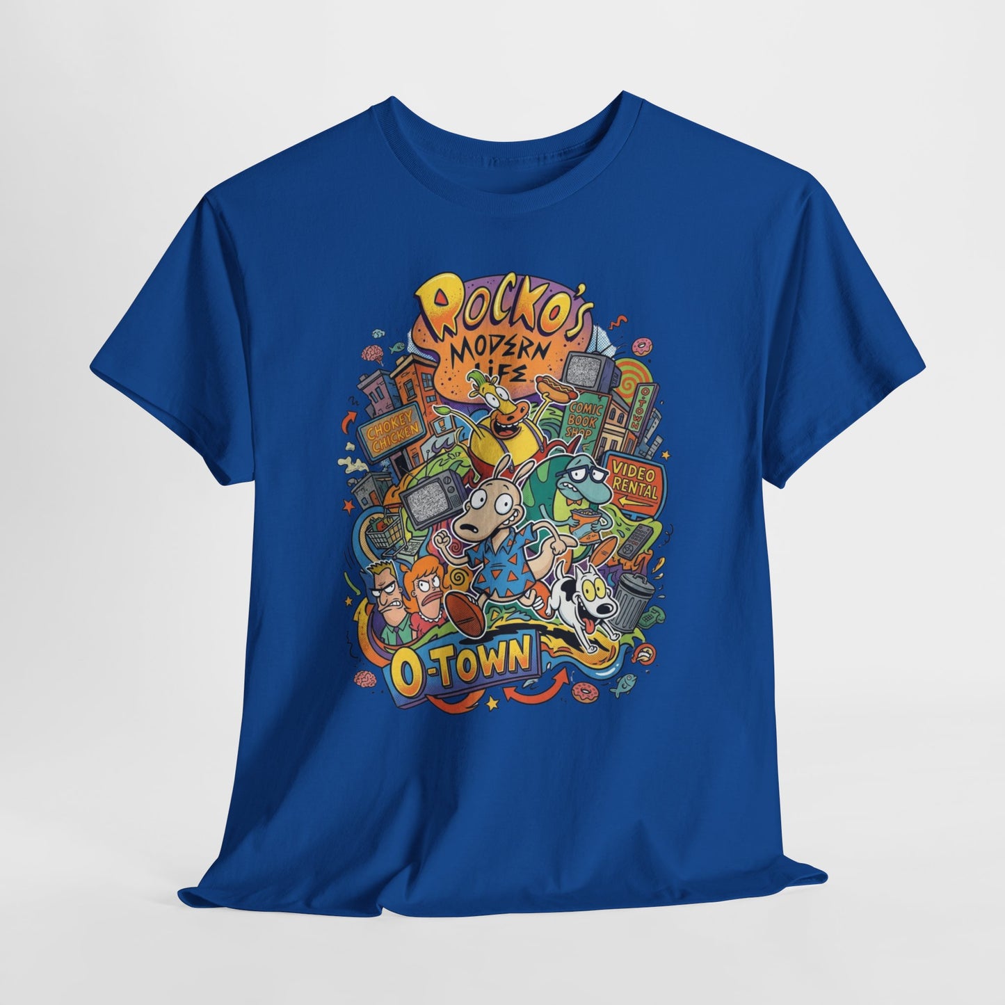 "Rocko's Modern Life: O-Town" Cartoon Retro T-Shirt