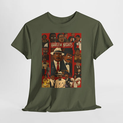 Harlem Nights Unisex Heavy Cotton Tee - Vintage Style Graphic T-Shirt for Movie Lovers