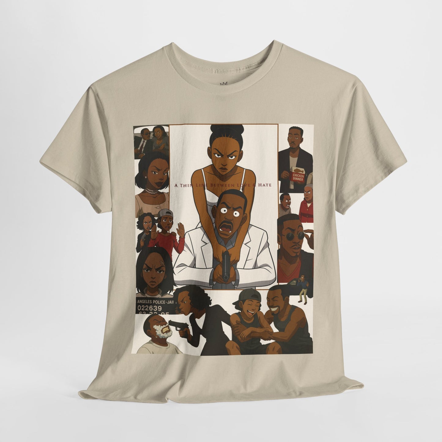 "A Thin Line" Unisex Heavy Cotton Tee - Artistic Tribute Design