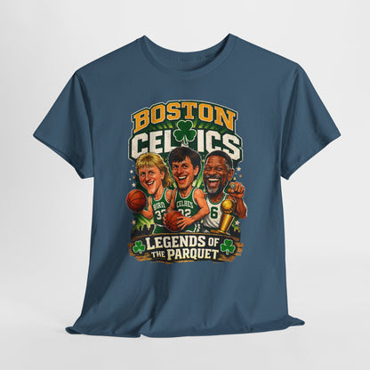 Boston Celtics "Legends of the Parquet" Tee - Retro Basketball Fan Shirt