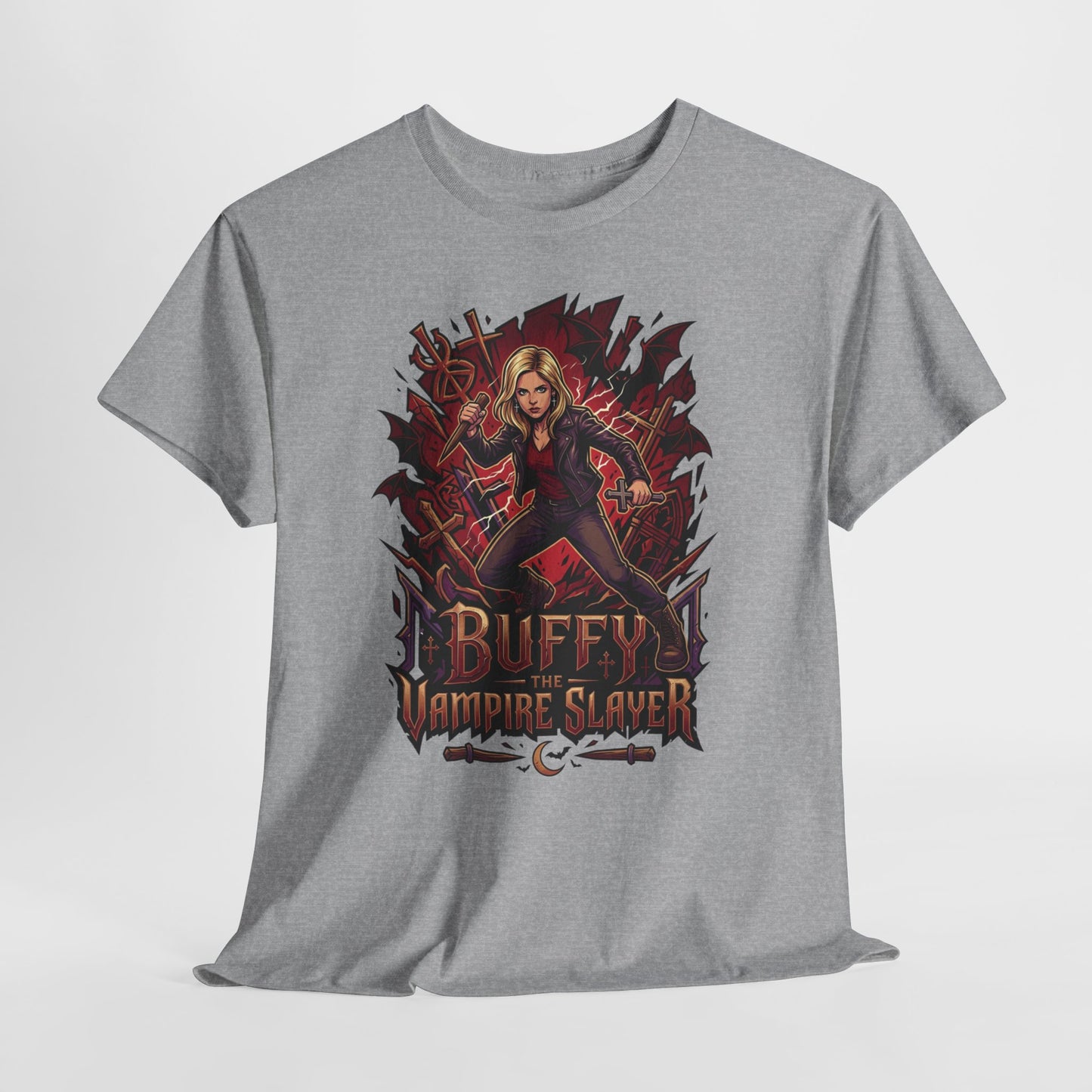 Buffy Vampire Slayer Graphic Tee — Retro Gothic Vampire Hunter Shirt