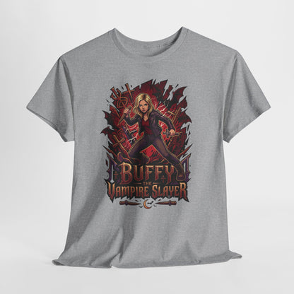 Buffy Vampire Slayer Graphic Tee — Retro Gothic Vampire Hunter Shirt