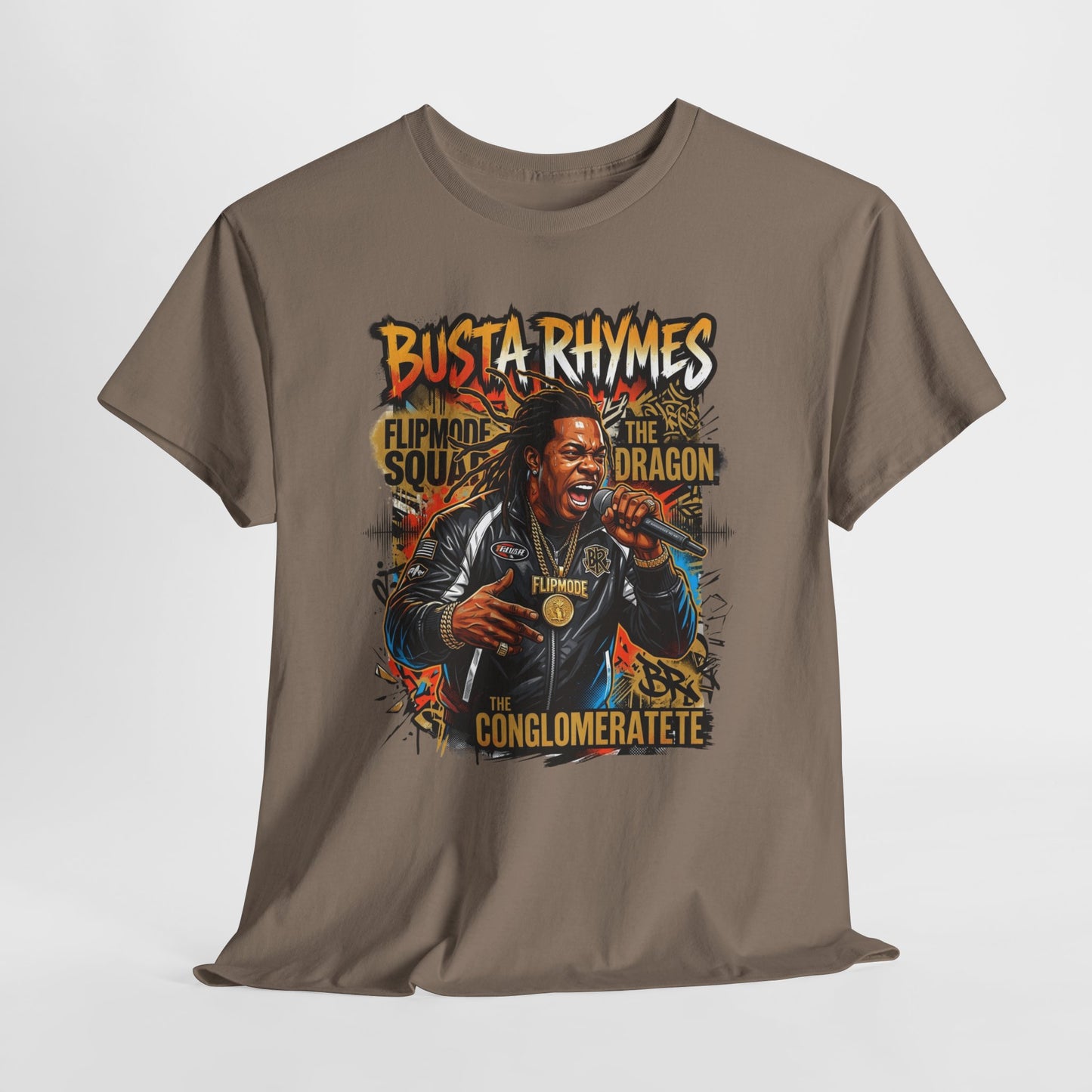 Busta Rhymes Retro Concert Graphic Tee — Flipmode Squad Dragon Conglomerate Design