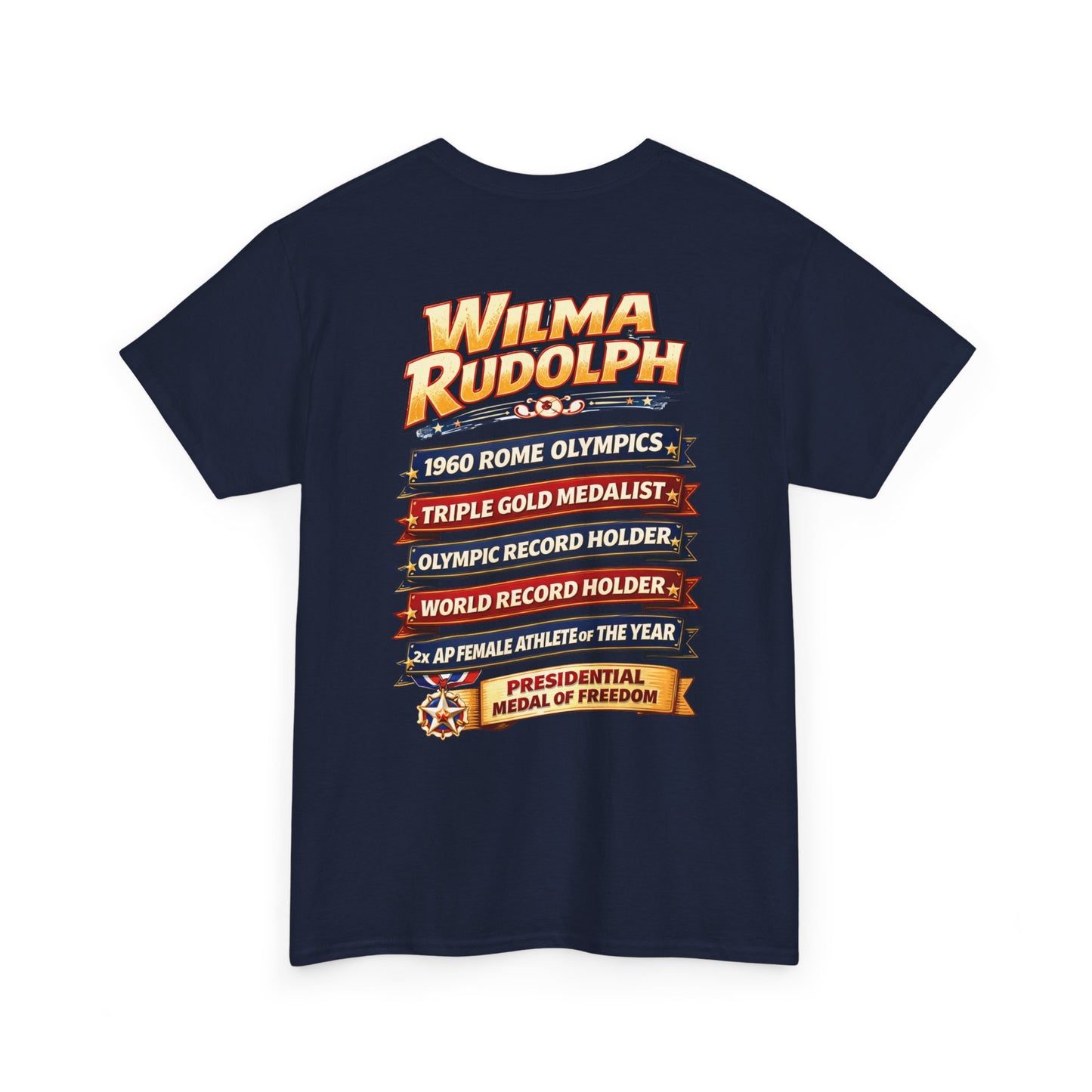 Wilma Rudolph “The Fastest Woman in the World” Graphic Tee – 1960 Rome Triple Gold Olympic Tribute Shirt