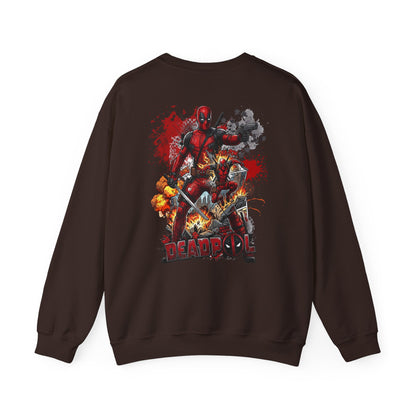 Deadpool Graphic Sweatshirt – Comic Superhero Crewneck