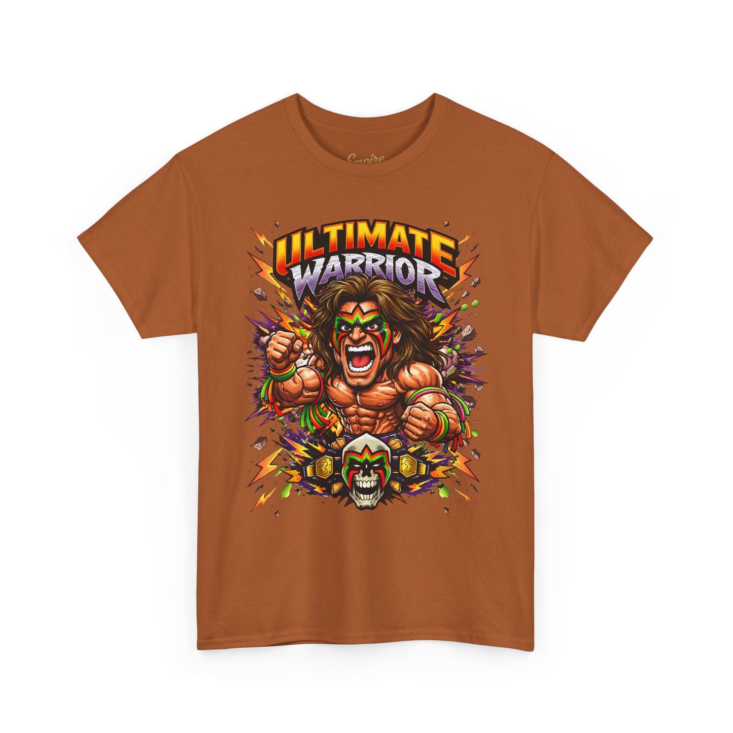 Ultimate Warrior Graphic Tee — Retro Wrestling Mascot T-Shirt