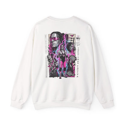 Retro Wrestling Crewneck Sweatshirt – 'The Hitman' Neon Bret Hart Graphic