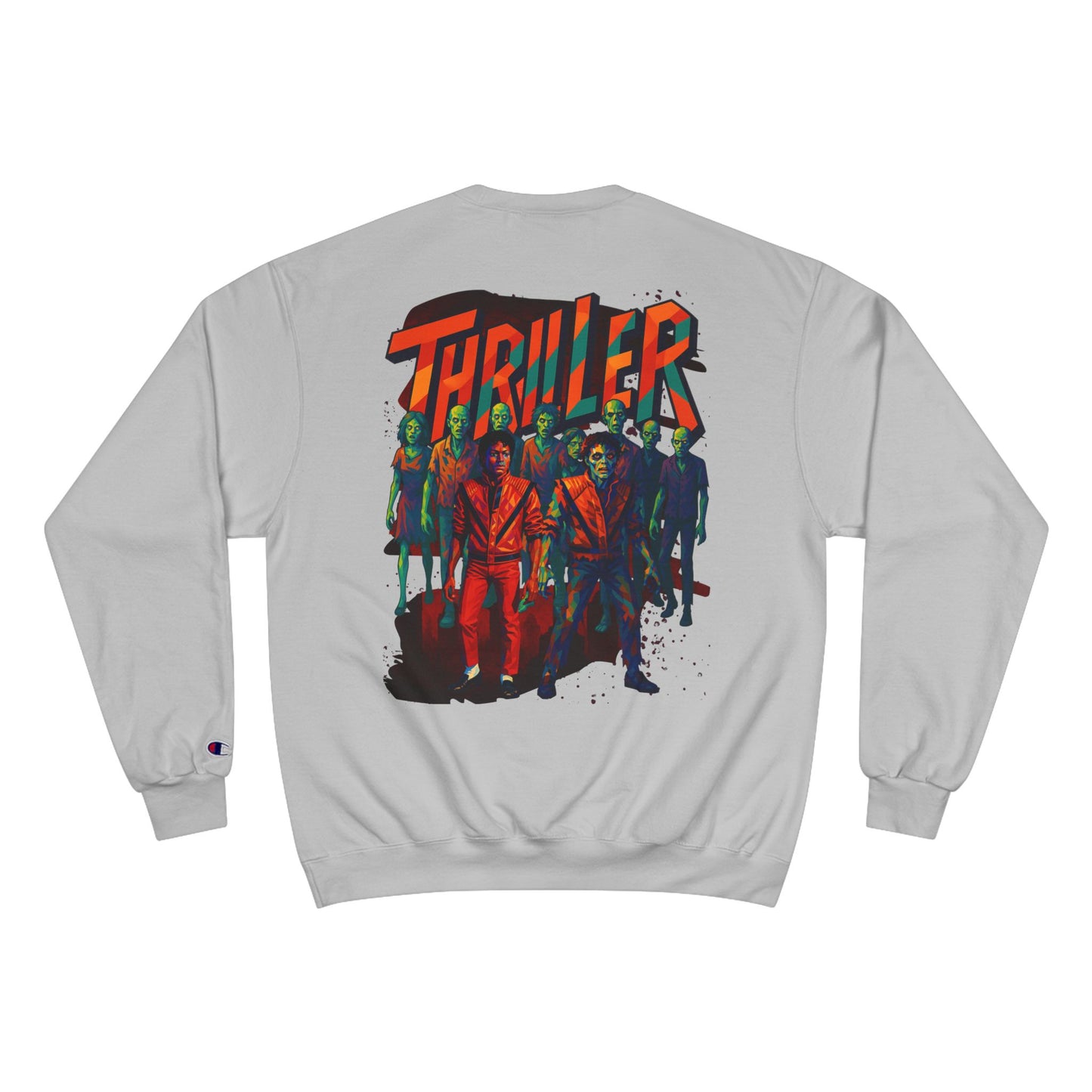 MJ Thriller Graphic Sweatshirt — Retro Zombie Dance Crew Back Print