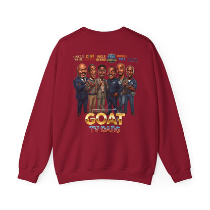 Crewneck Sweatshirt — 'GOAT' Icon Caricature Tribute Backprint