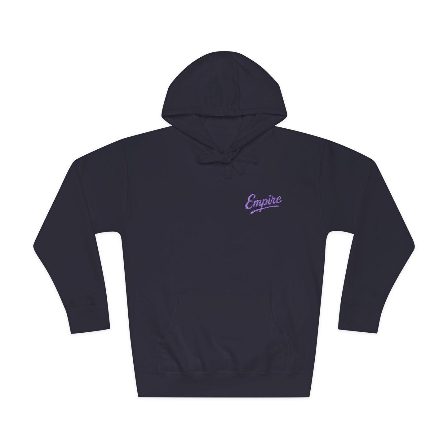 Empire Signature Embroidered Hoodie — Minimal Fleece with Purple 'Empire' Logo