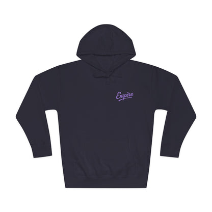 Empire Signature Embroidered Hoodie — Minimal Fleece with Purple 'Empire' Logo