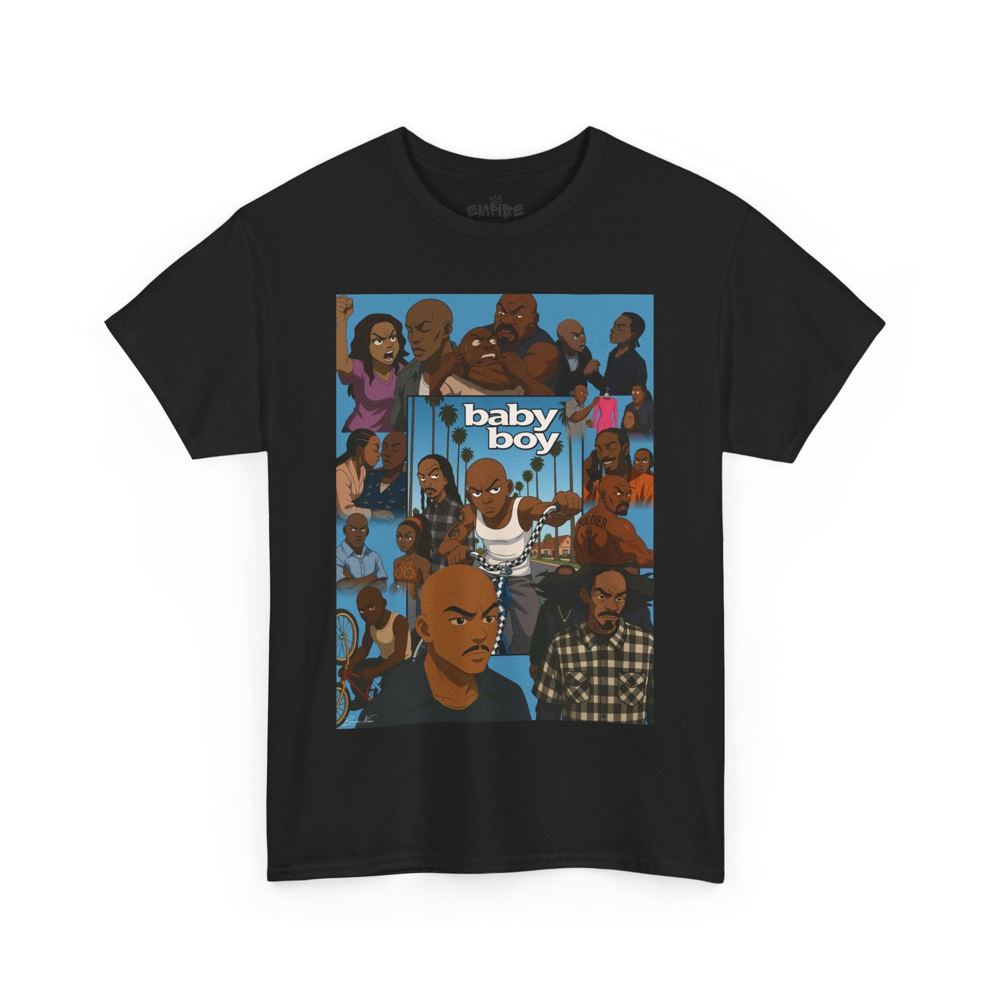 Baby Boy Unisex Heavy Cotton Tee - Retro Cartoon Design