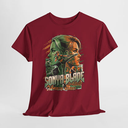Sonya Blade Retro Fighter T-Shirt — Mortal Kombat Inspired Graphic Tee