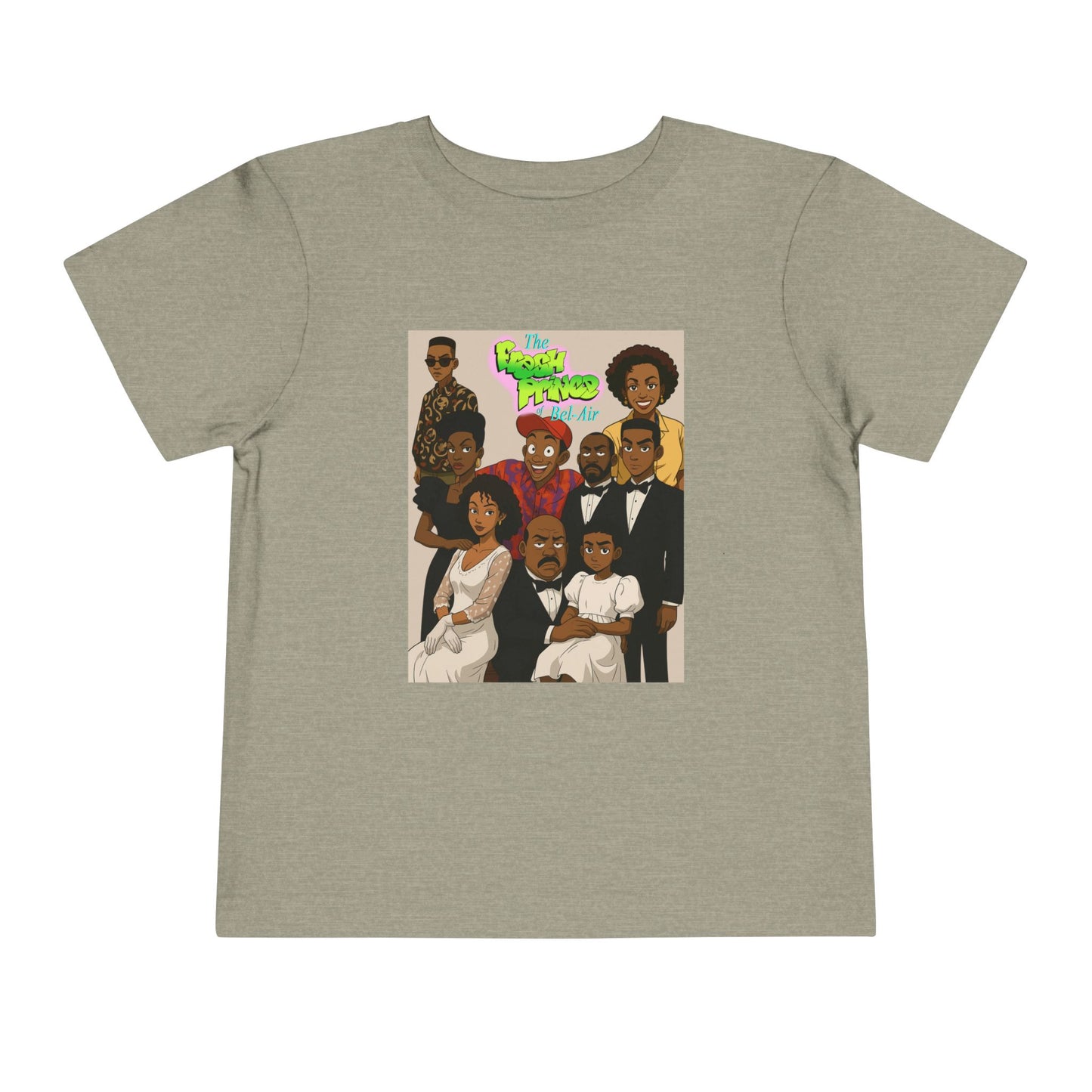 Cool Fresh Prince Cartoon Family Toddler Tee, Fun Kids T-Shirt, Unique Gift for Birthdays, Family Reunion, Playdate Outfit, Everyday Wear