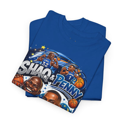 Orlando Magic Basketball Tee — Shaq & Penny Retro Cartoon Design