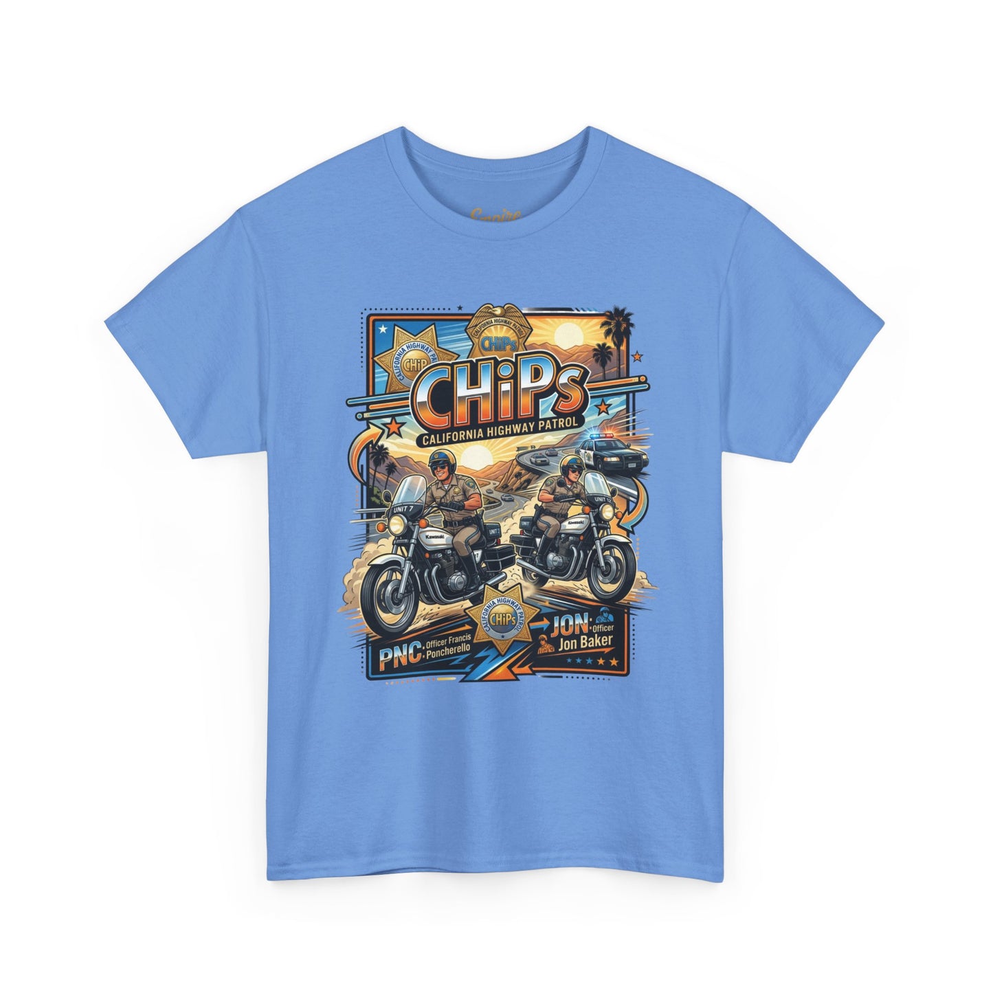 CHiPs Retro Motorcycle Tee — Vintage Police Biker Graphic T-Shirt