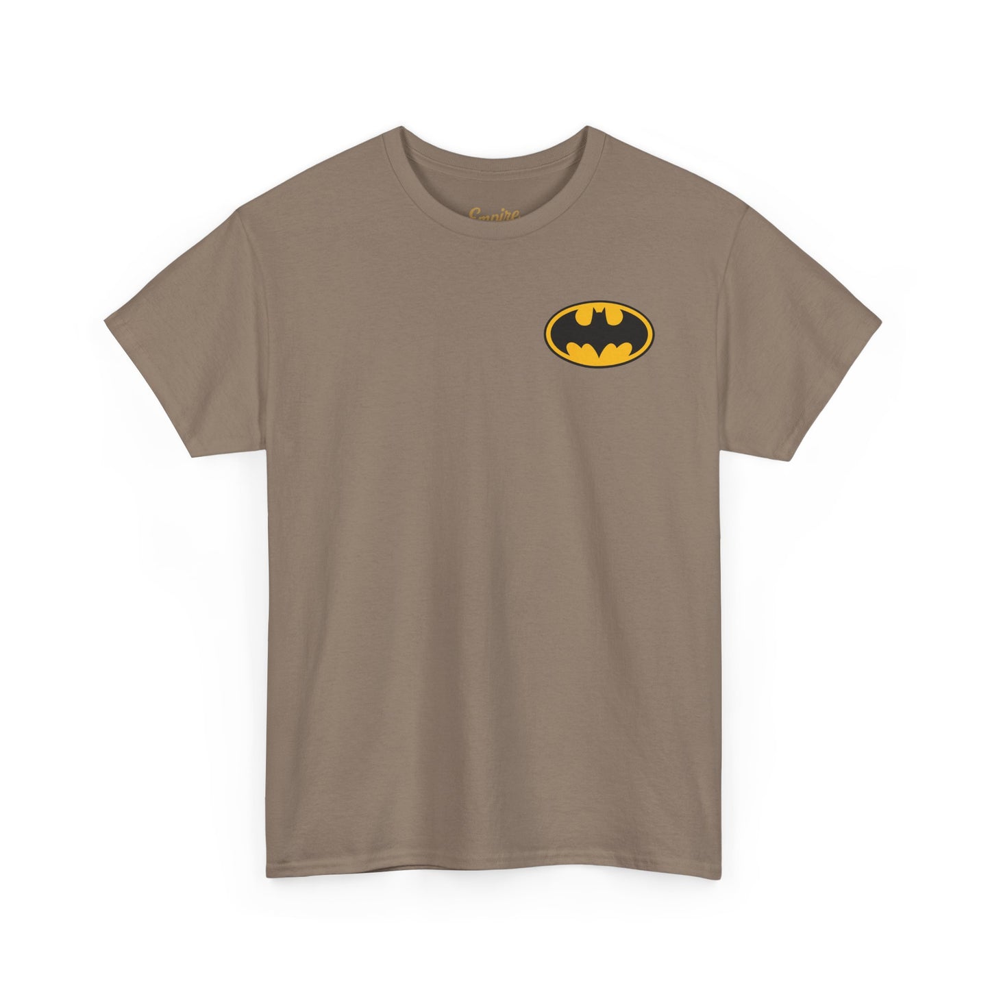 Batman Graphic Tee — Retro Logo & Dark Knight Back Print