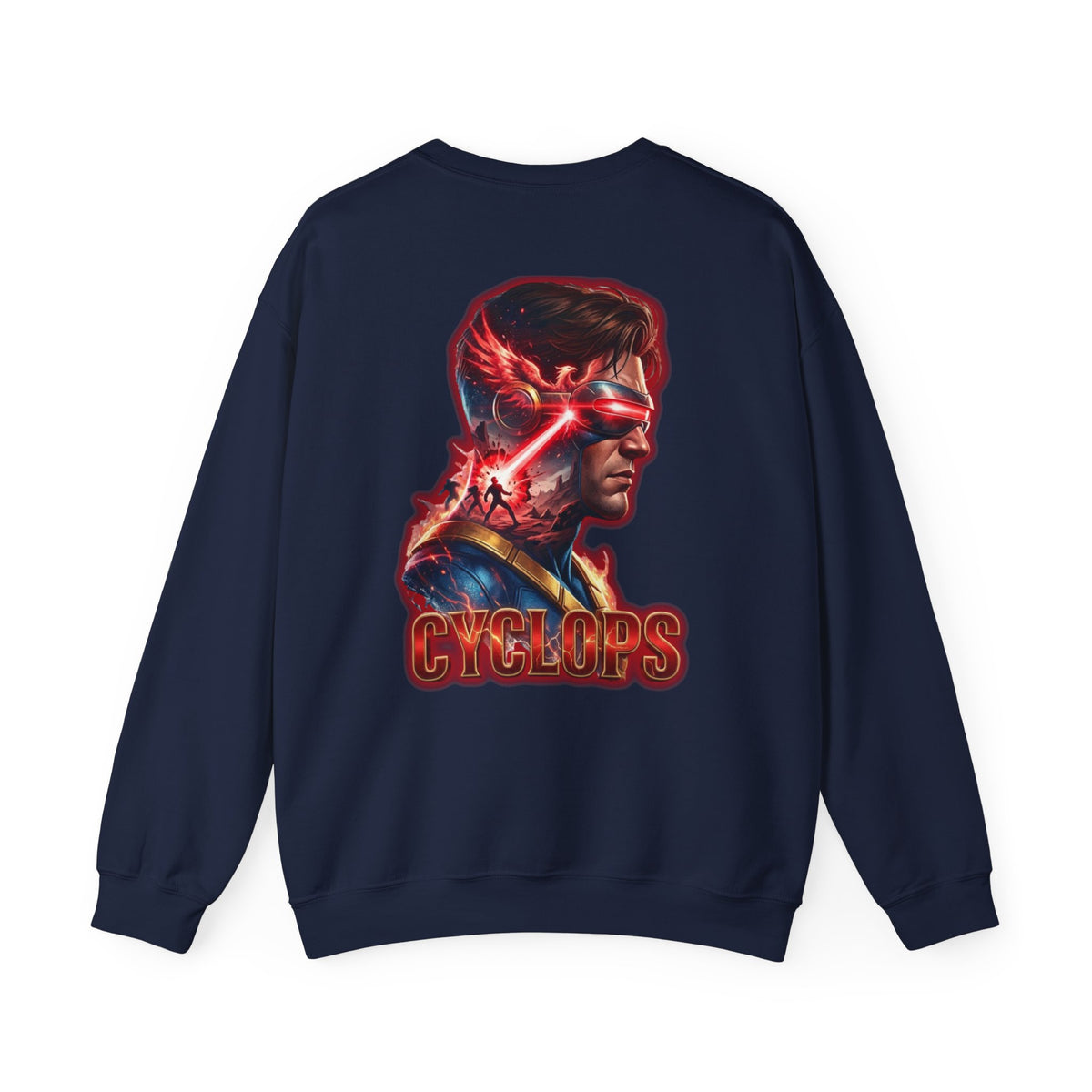Cyclops Graphic Sweatshirt — Retro X‑Men Laser Portrait Crewneck