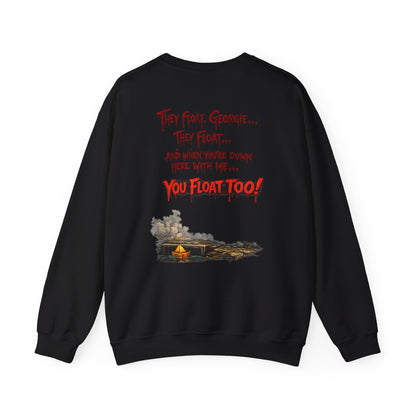 'Krustywise' Creepy Clown Design, "You’ll Float Too" Back Print