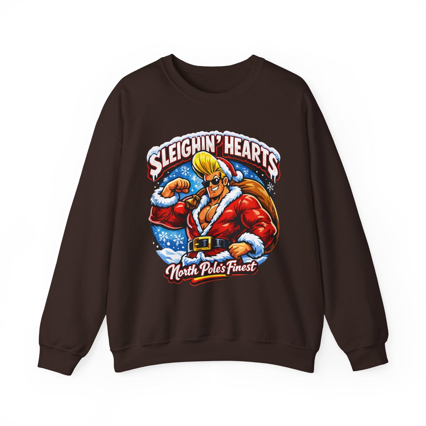 Johnny B 'Sleighin' Hearts' Crewneck Sweatshirt — Where the Ho-Ho-Ho's At