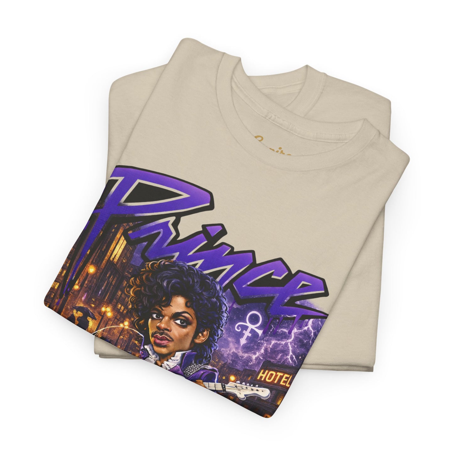 Purple Rain Graphic Tee – Retro 80s Guitar Vintage Concert Shirt