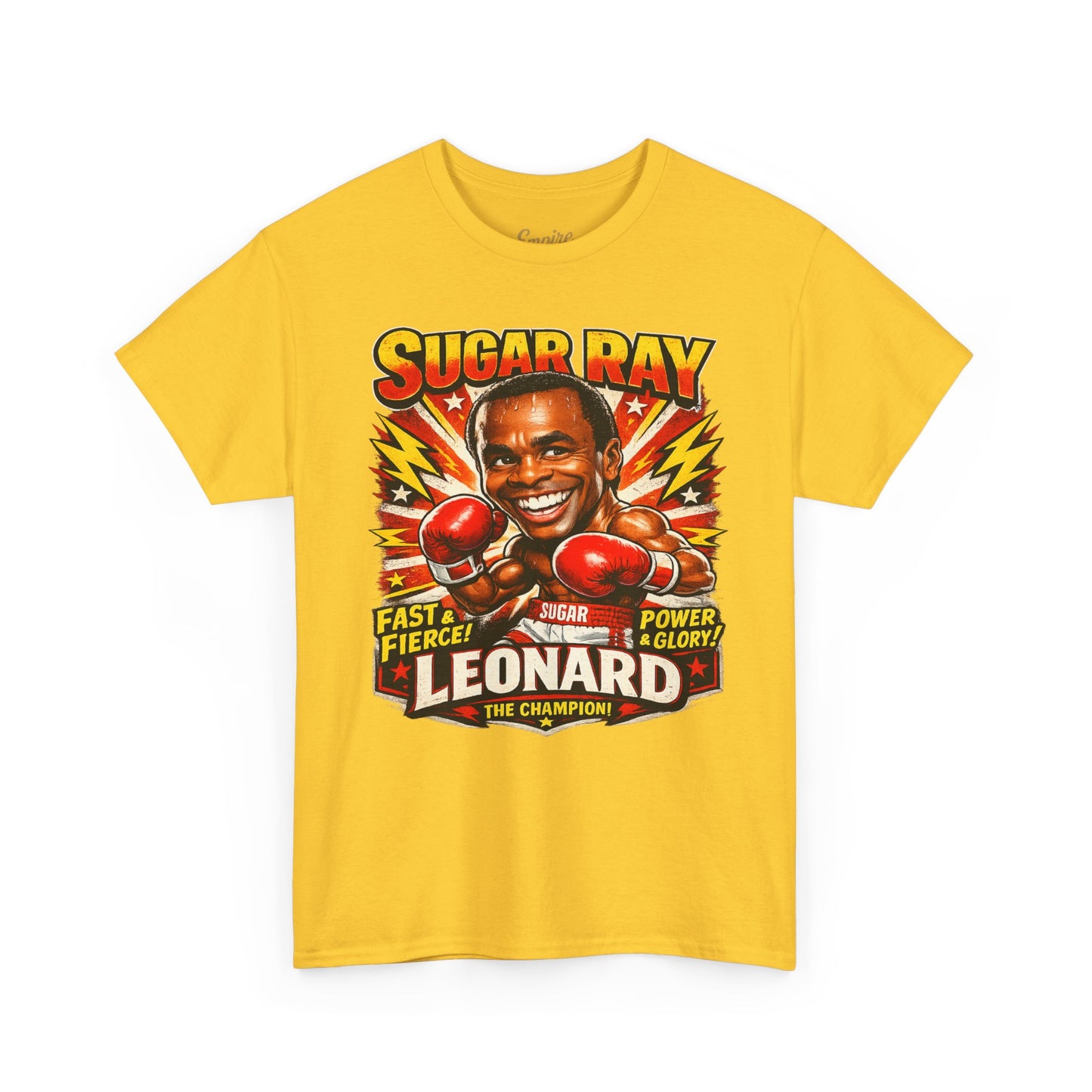 Vintage Boxing Champion Tee – “Sugar Ray Leonard” Graphic Shirt